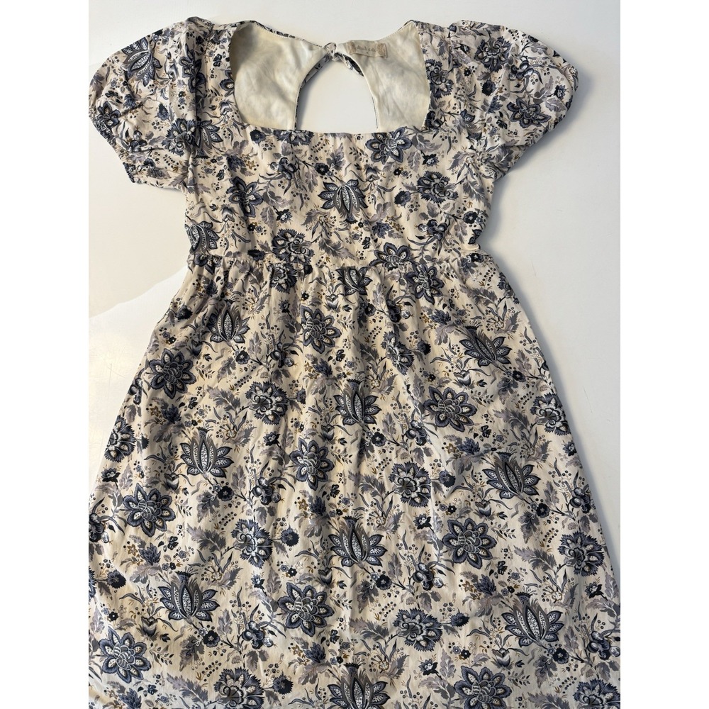 Altar'd State Creme And Blue Floral Mini Dress Size M